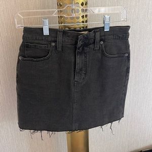 Madewell black jean skirt